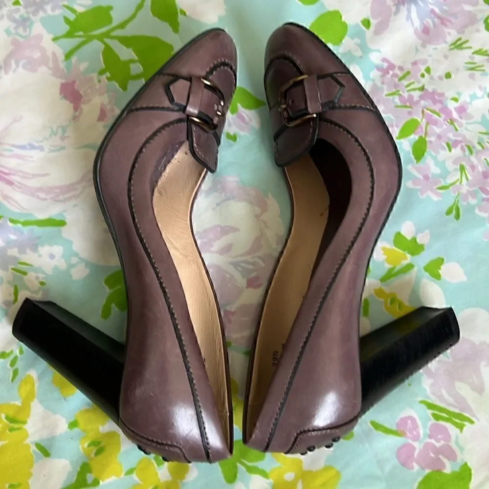 Tod’s Jodie Buckle Heels Purple - 39.5